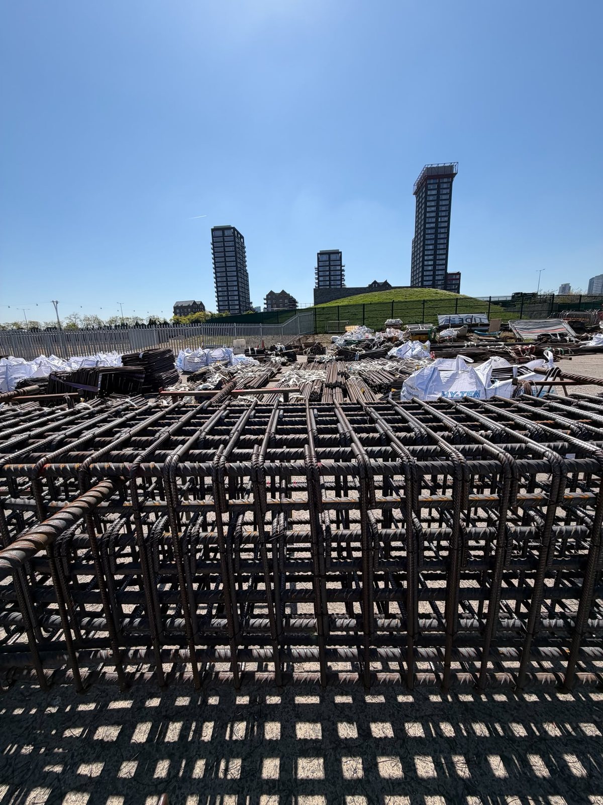 Vertical reinforcement cage with links and ties